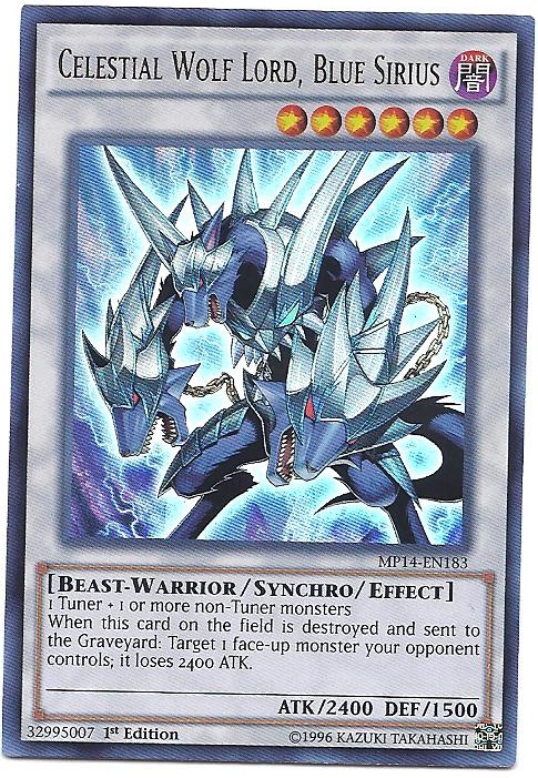 1 x Celestial Wolf Lord, Blue Sirius - MP14-EN183 - Ultra